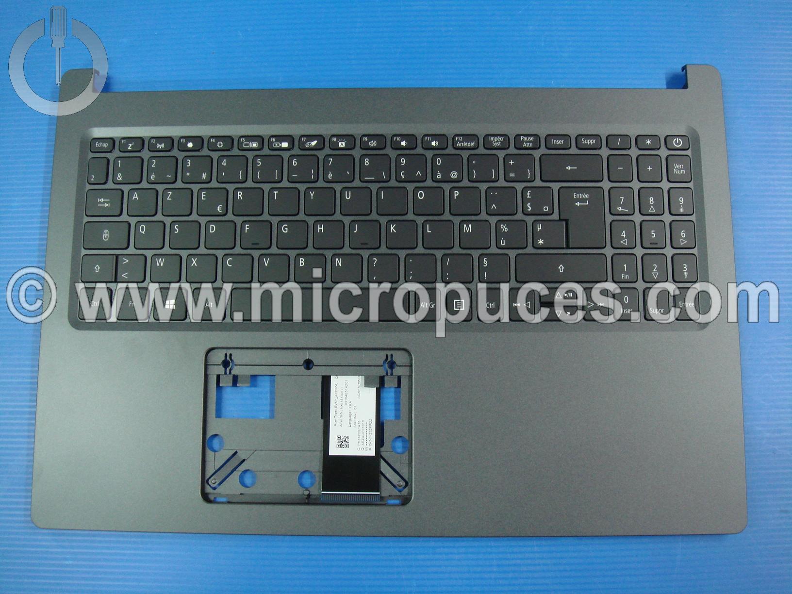 Clavier + plasturgie noire ACER Aspire A515-54 ( rtro claire )