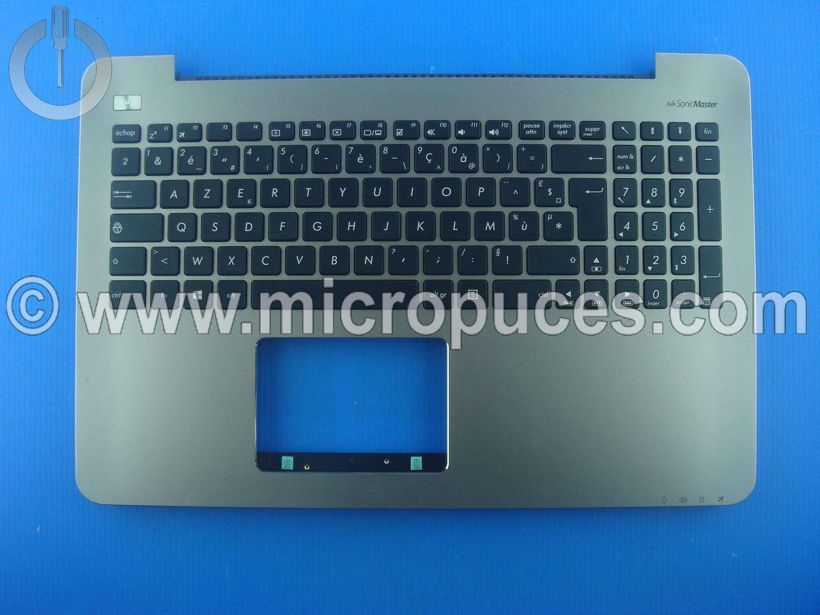 Clavier + top case gris pour ASUS X555UB