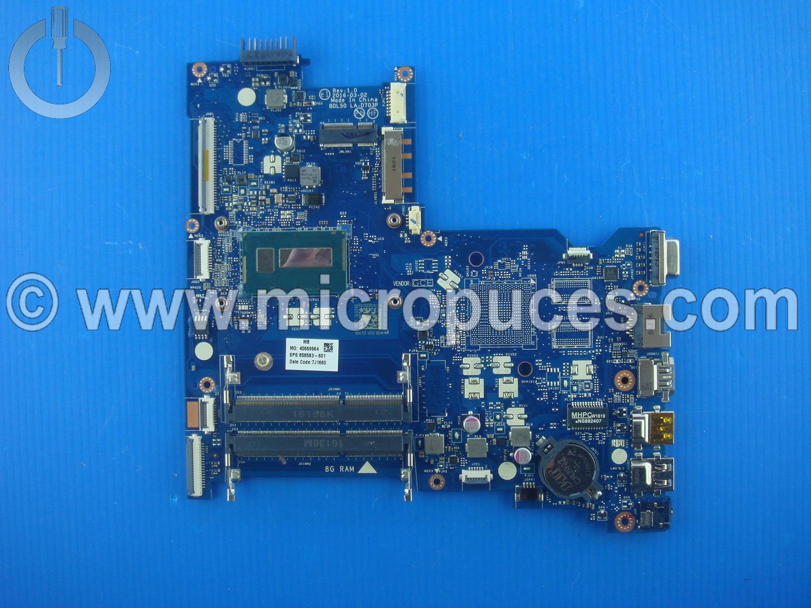 Carte mre i3-5005U pour HP 250 G5