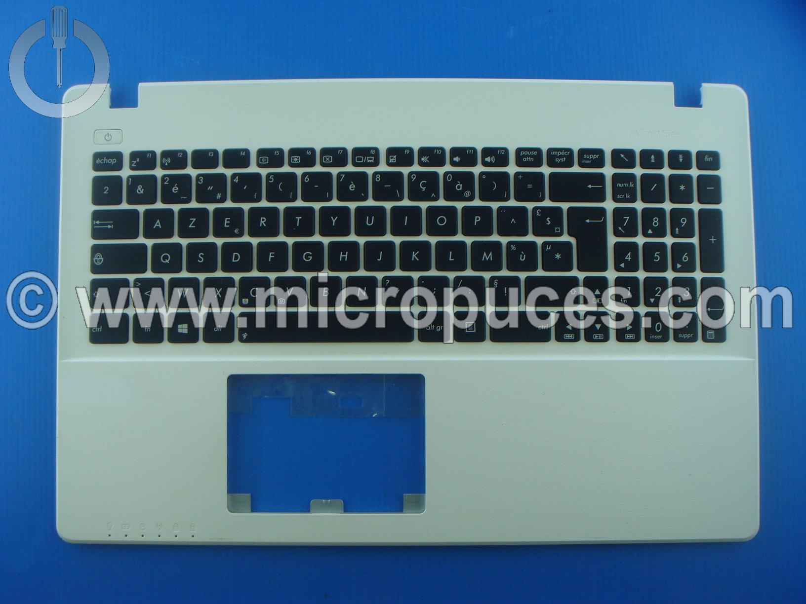 Clavier AZERTY + plasturgie blanche pour ASUS R510 X552