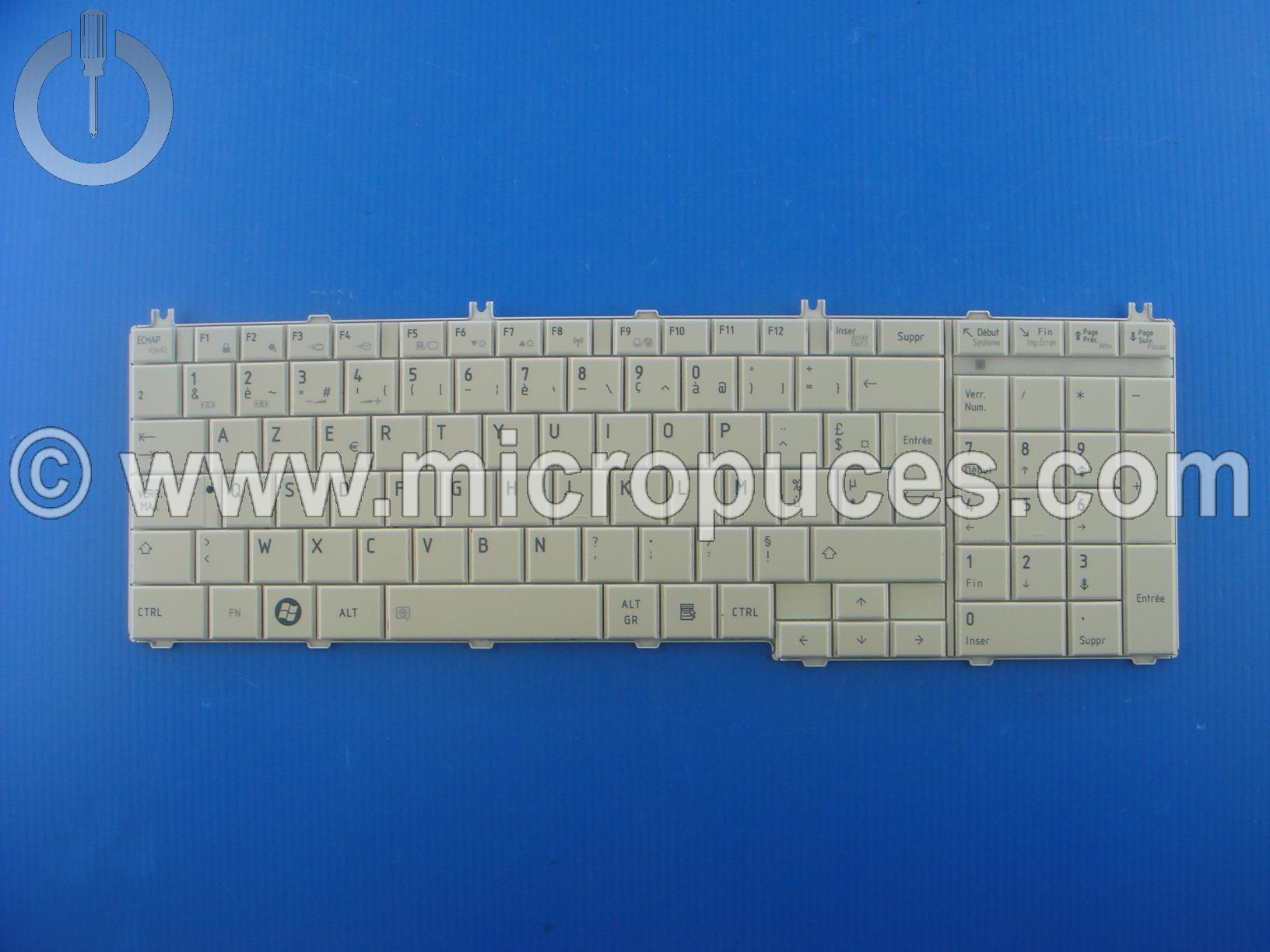 Clavier AZERTY blanc pour TOSHIBA Satellite L750 C660 L770