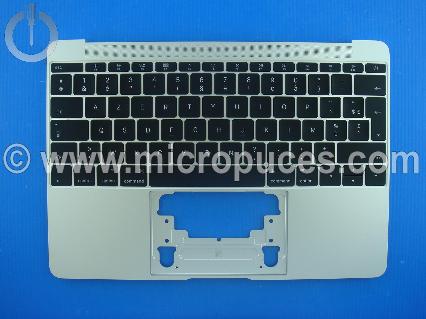 Clavier + plasturgie de dessus pour Macbook Retina A1534 2016 2017 silver