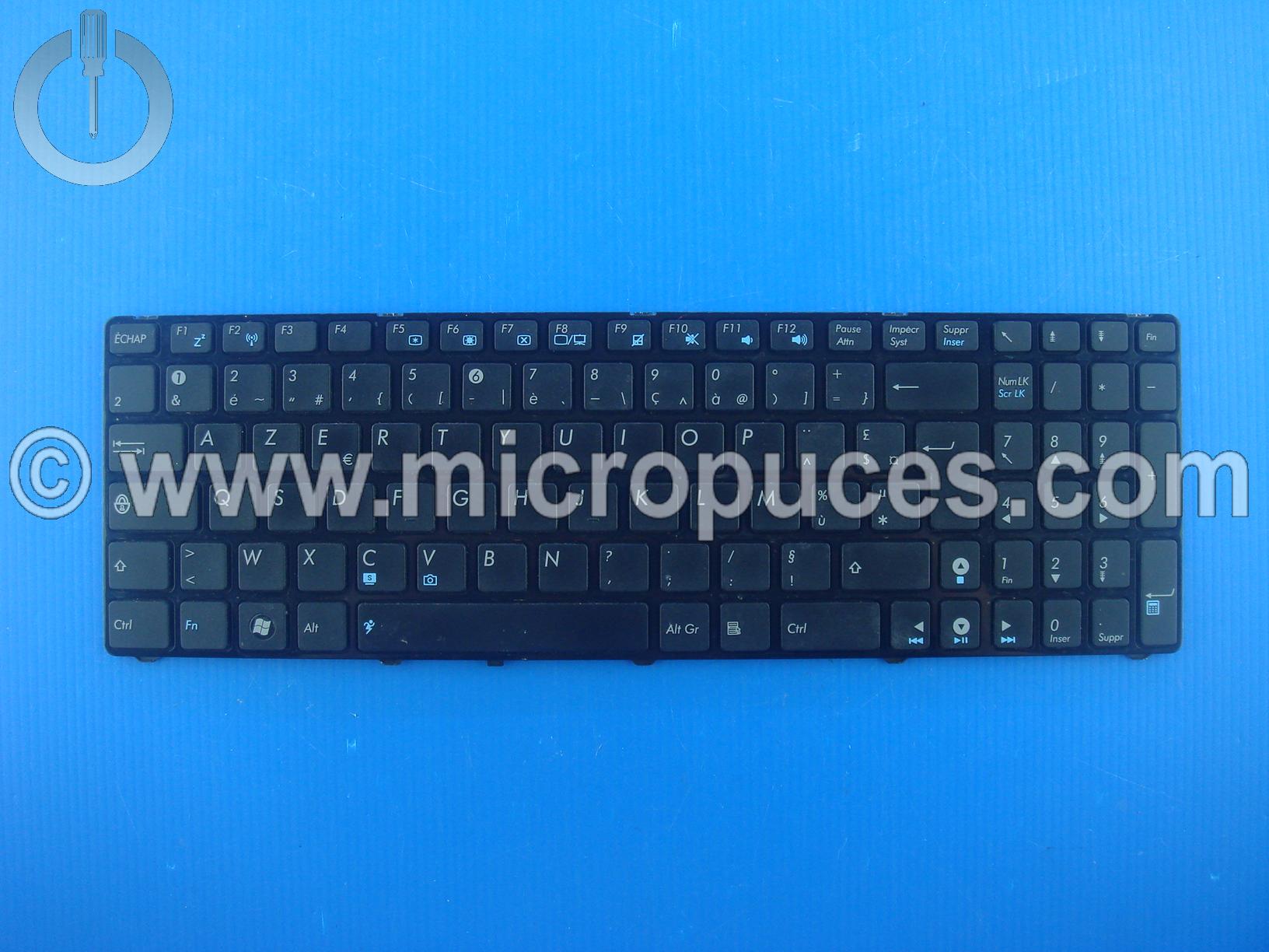 Clavier AZERTY version chiclet pour ASUS N61 G51 G60 X72JR (noir)