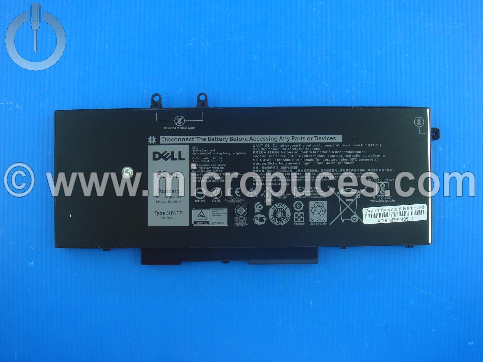 Batterie d'origine pour DELL Latitude 15 5400 5500 Precision 3540