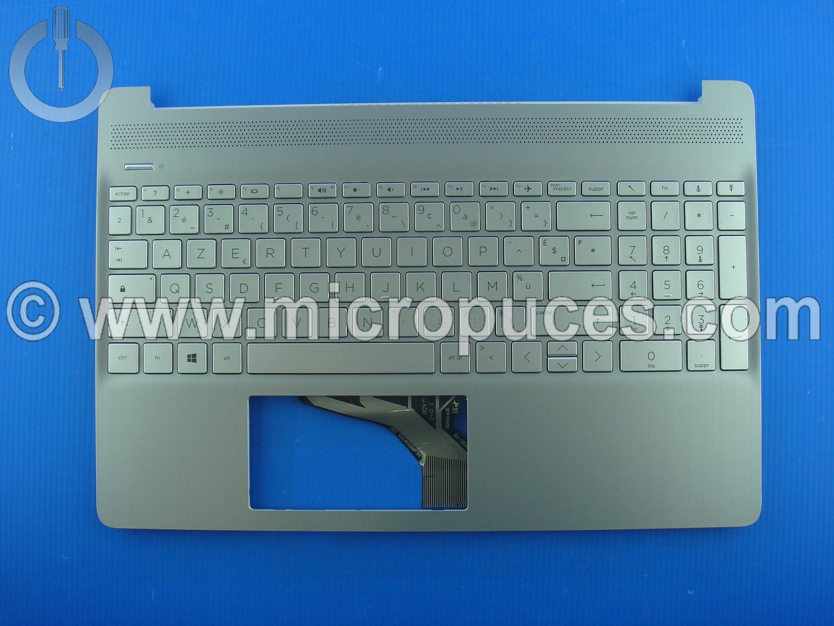 Clavier + plasturgie gris silver AZERTY pour HP Pavilion 15S-EQ