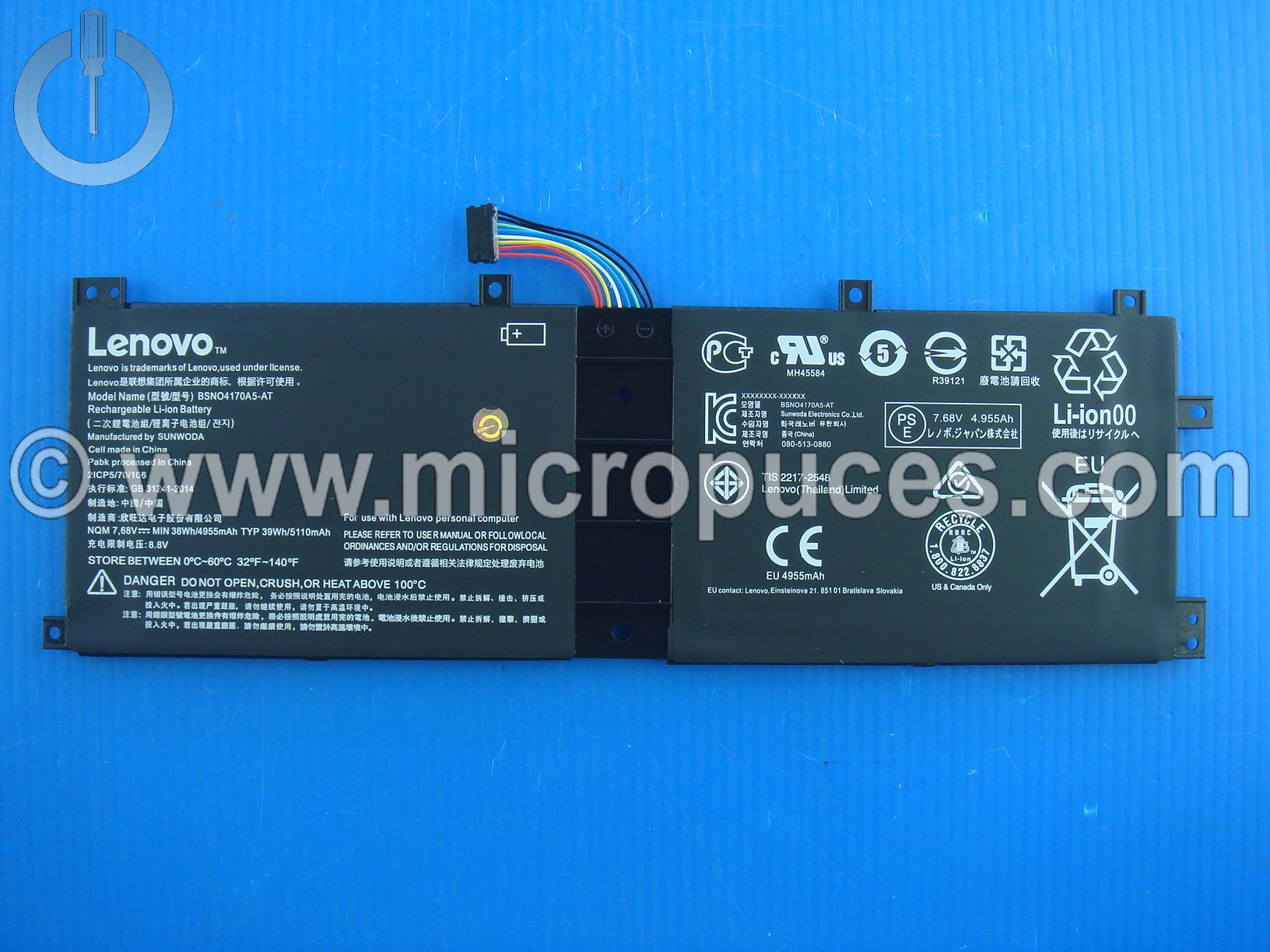 Batterie pour Lenovo pour LENOVO Miix 510 et 520