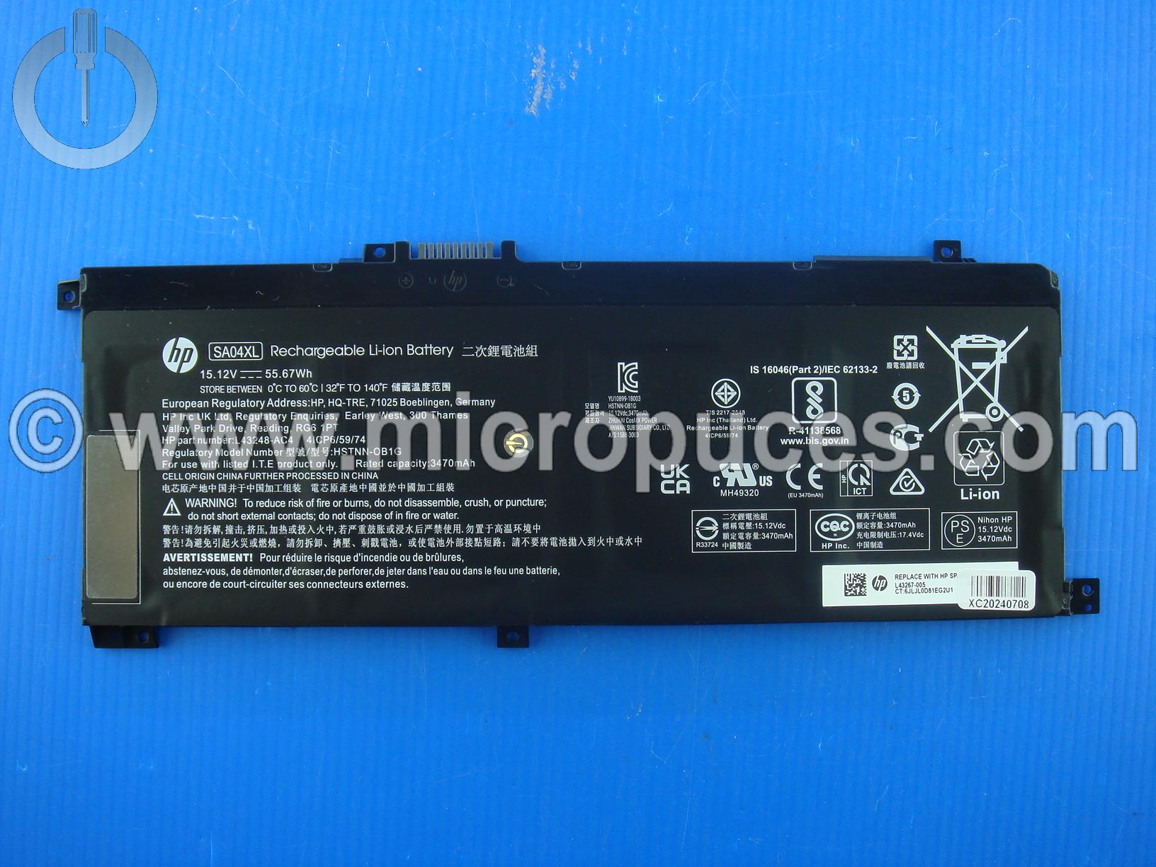 Batterie d'origine  HP SA04XL