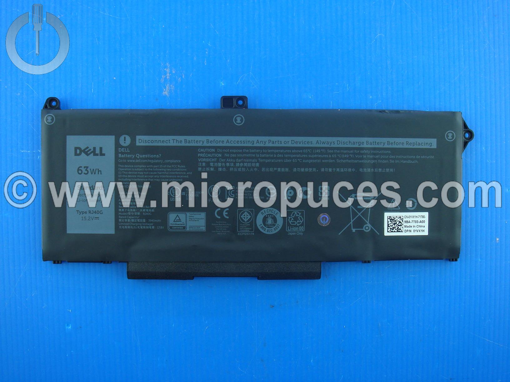 Batterie d'origine pour DELL Latitude 14