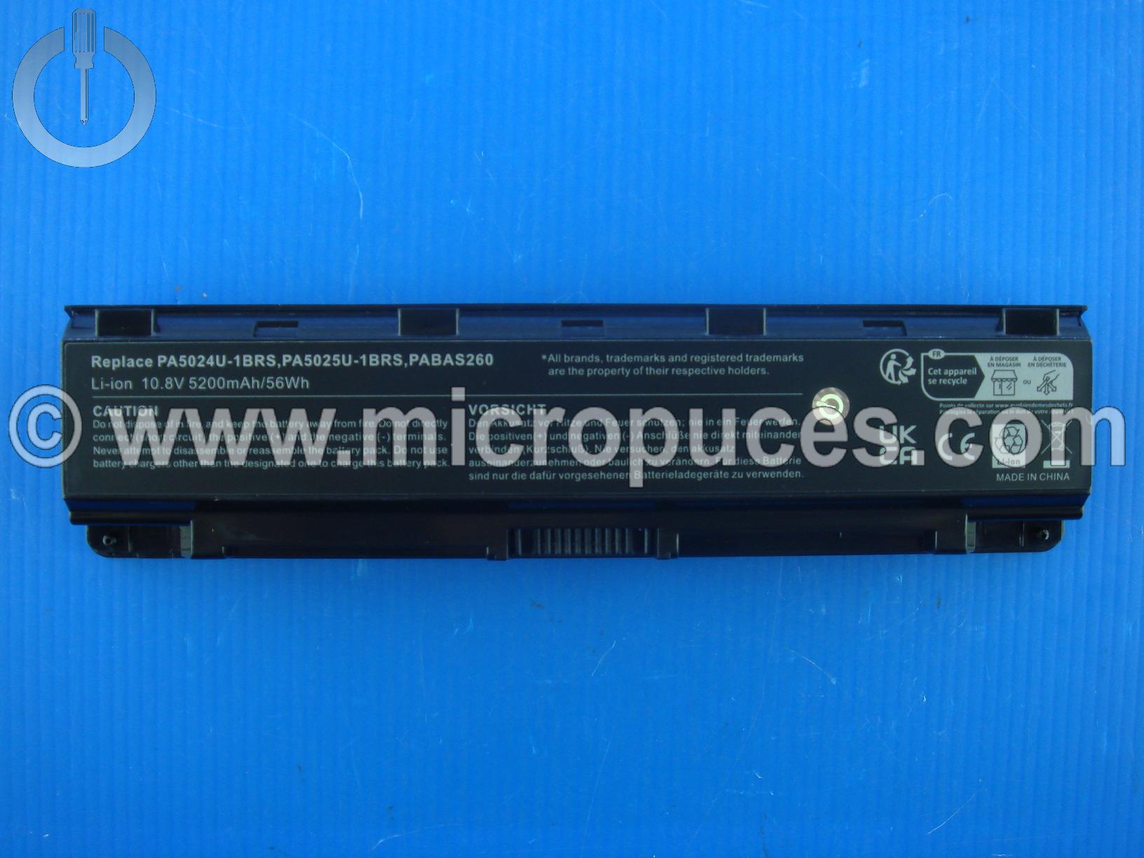 Batterie de remplacement TOSHIBA PA5024U-1BRS 4400mAh