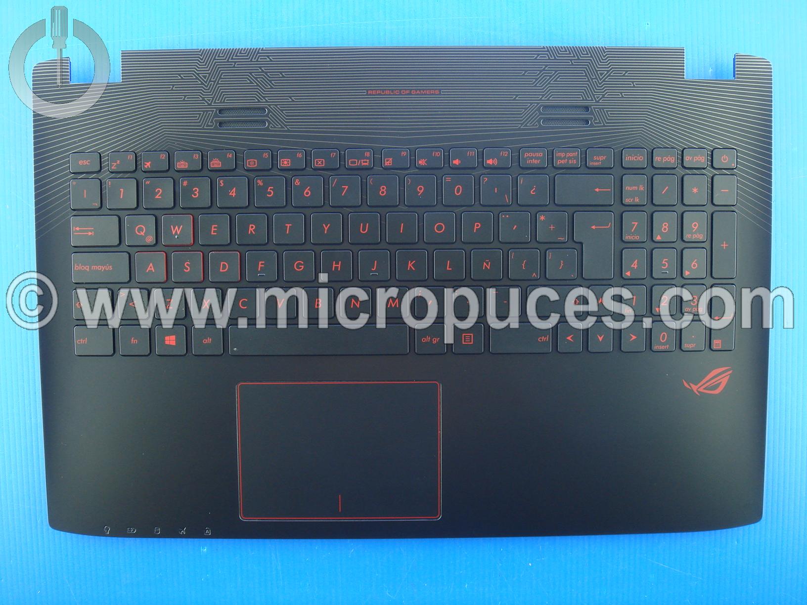 Clavier + plasturgie de dessus pour ASUS GL552JX QWERTY