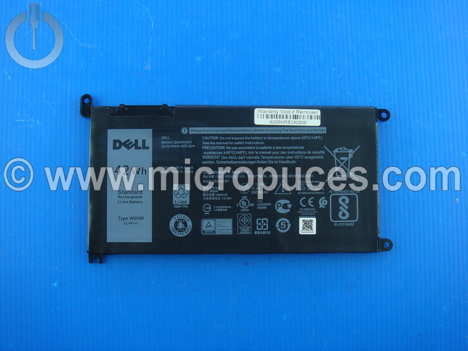 Batterie d'origine pour DELL WDX0R