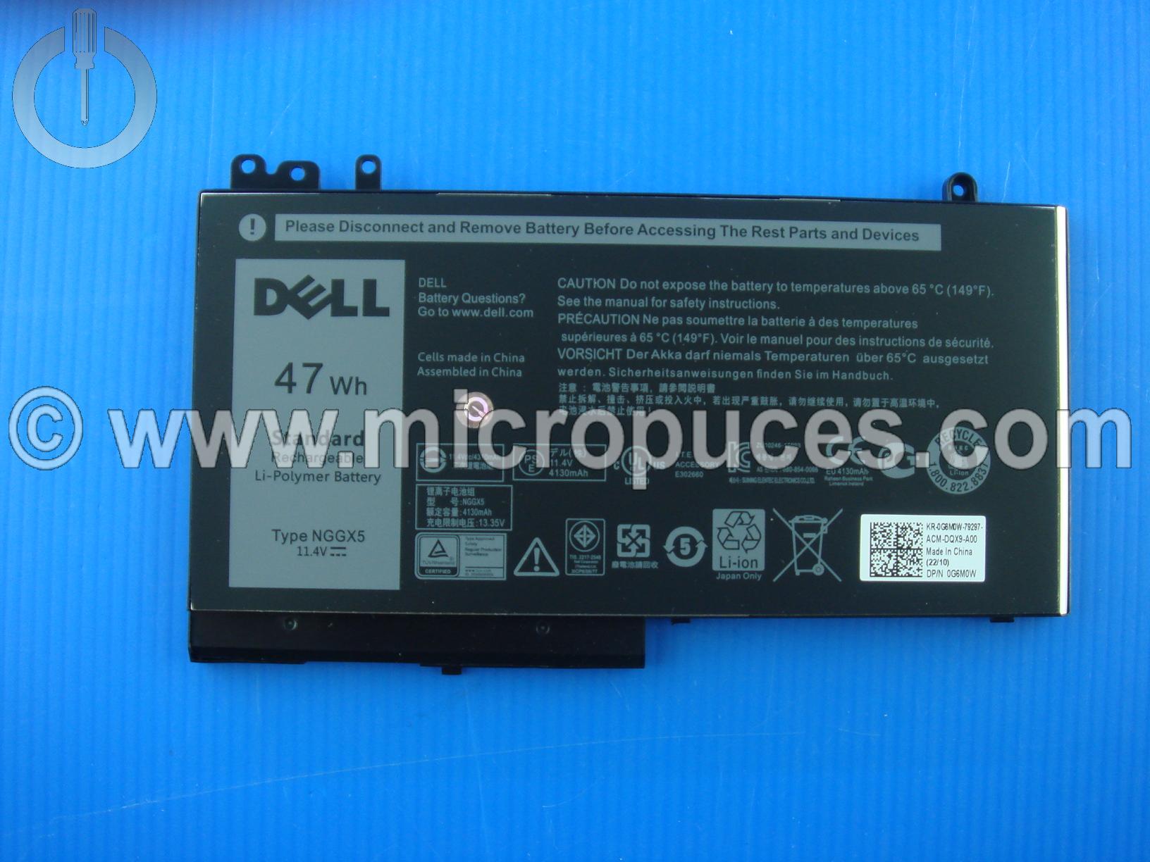 Batterie d'origine pour DELL Latitude E5270