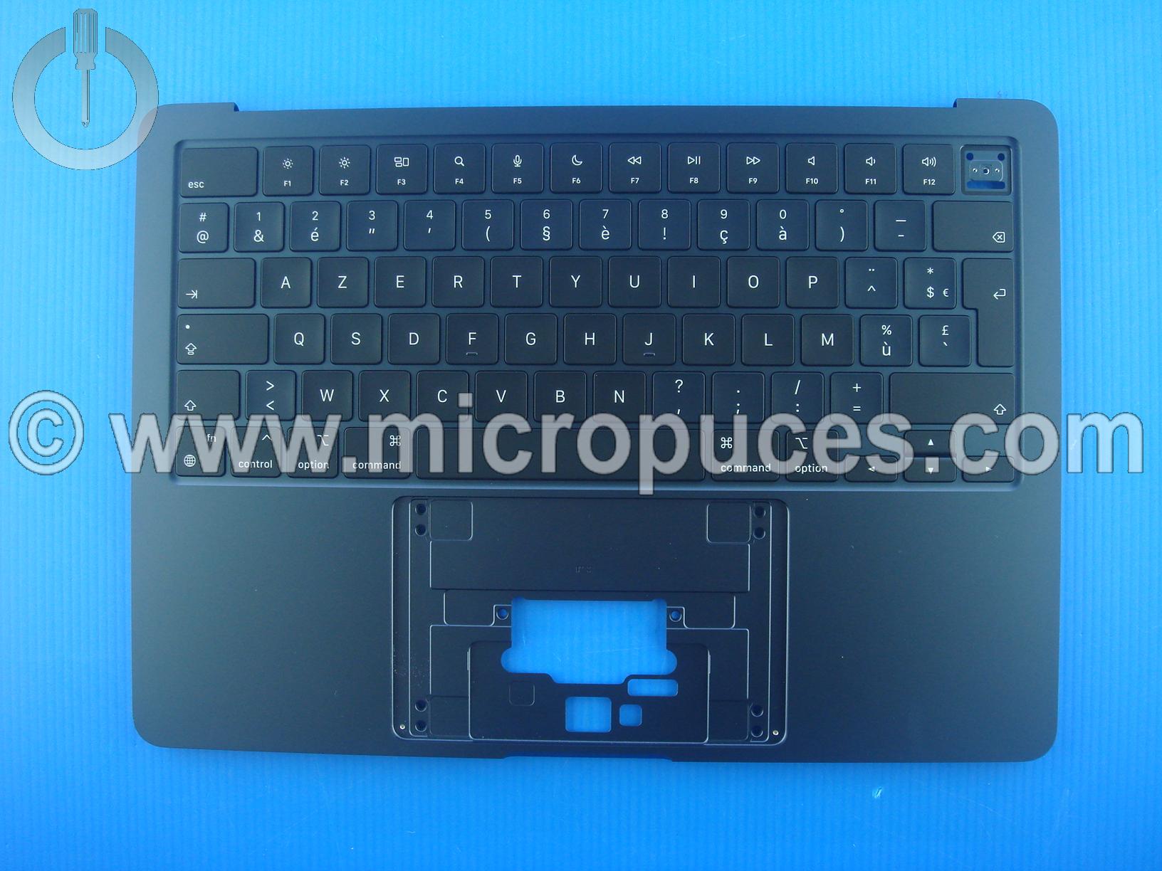 Clavier AZERTY + plasturgie midnight pour MacBook Air Retina 13,6″ M2 A2681 (2022)