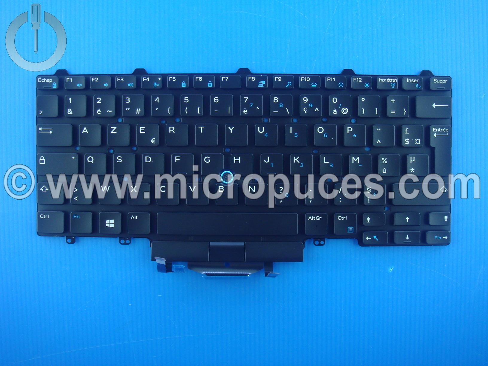 Clavier AZERTY pour DELL Latitude E5450 E7450 backlight