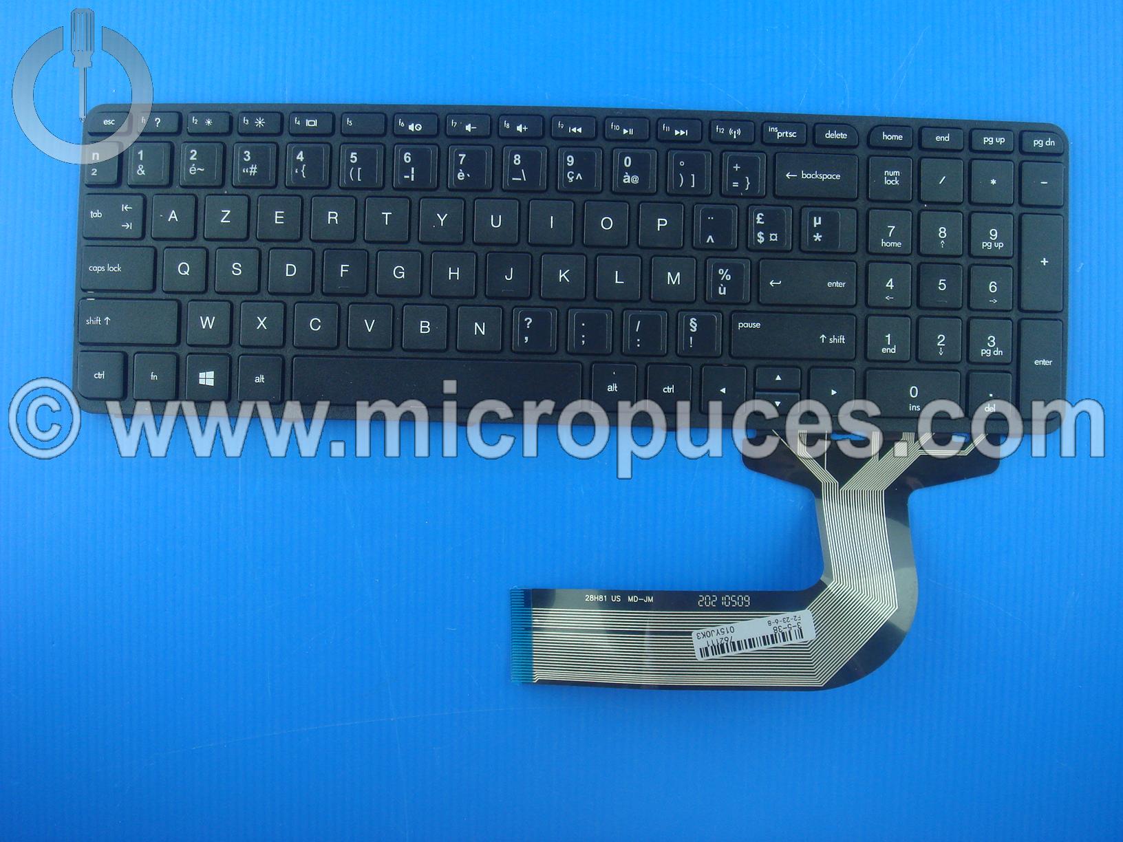 Clavier AZERTY pour HP Pavilion 17-e (vinyle)