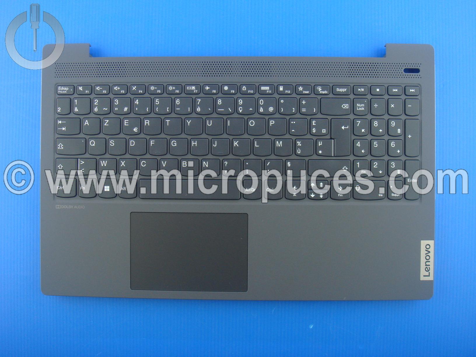 Clavier + plasturge de dessus pour LENOVO Ideapad 5-15IIL05 gris platine