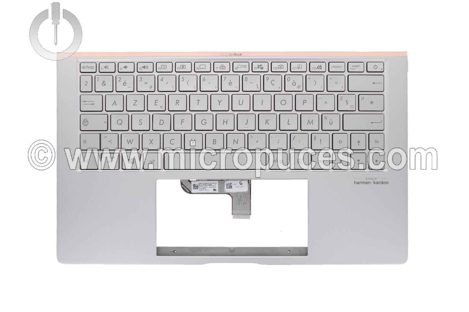 Clavier + plasturgie silver pour Asus UX334FA