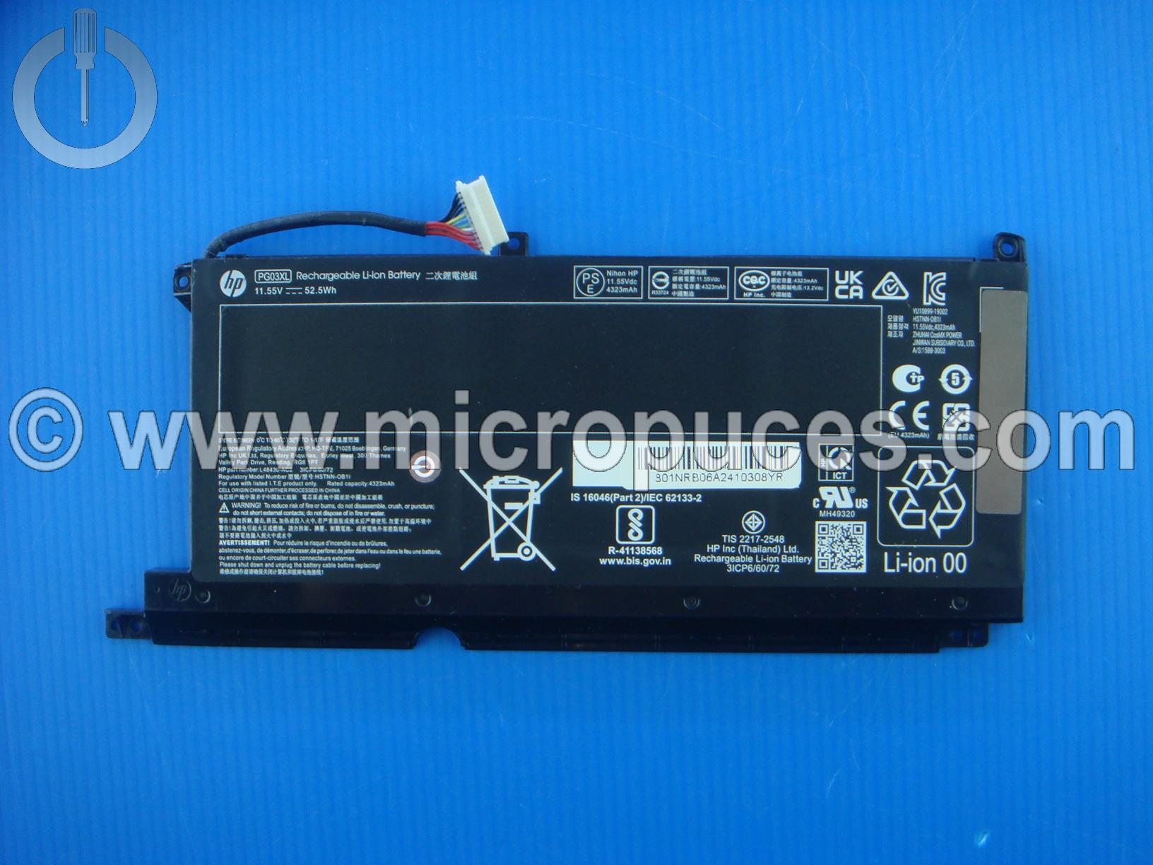 Batterie d'origine pour HP PG03XL