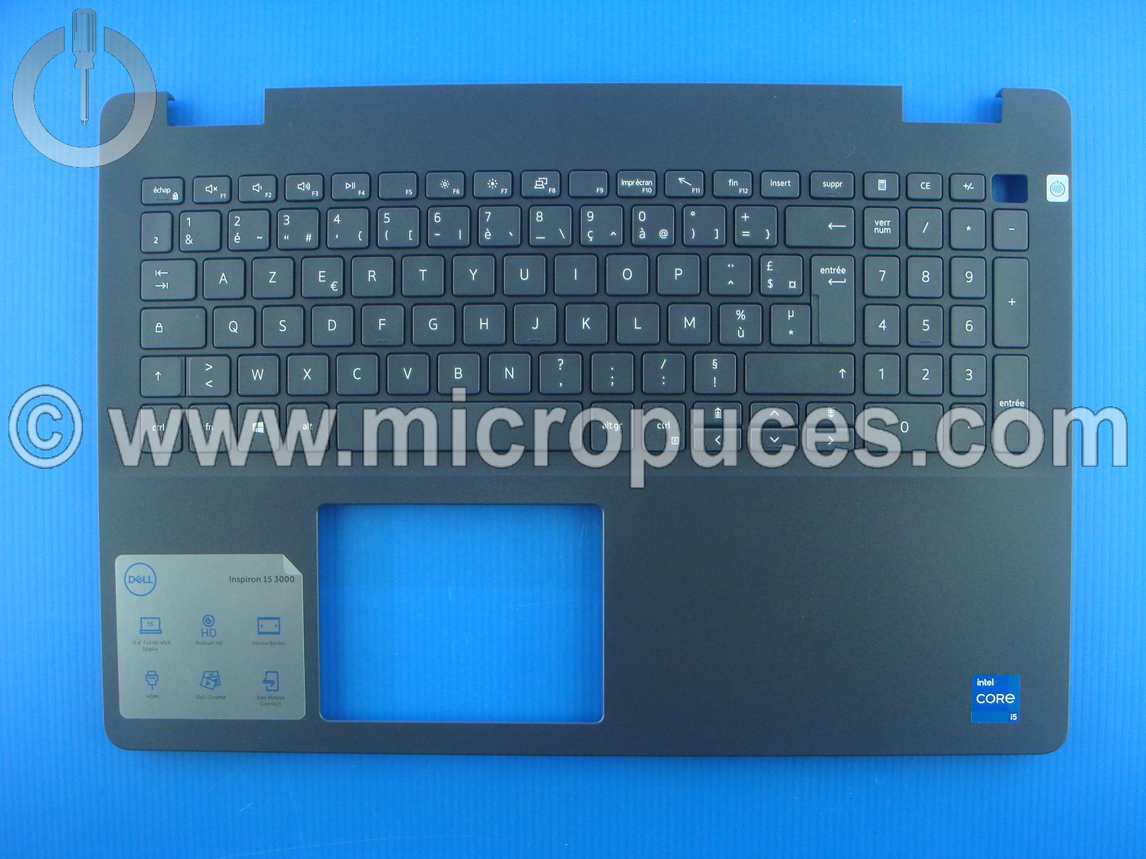 Clavier AZERTY + plasturgie noir pour DELL Inspiron 3505