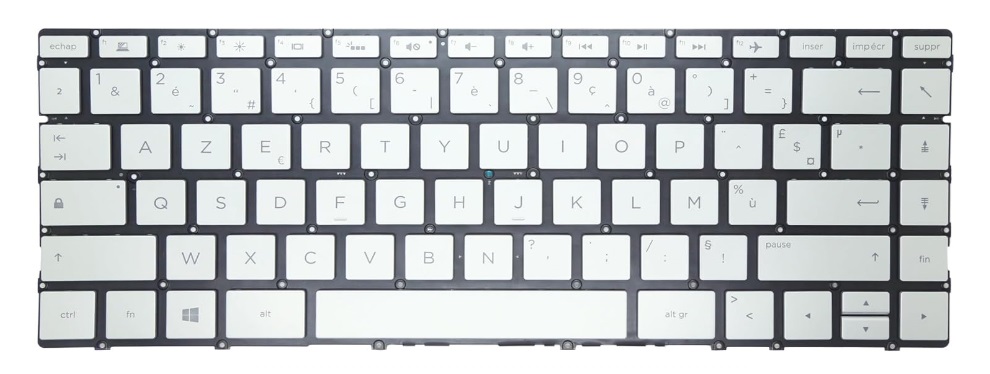 Clavier Silver rtro clair HP Envy 13-AD