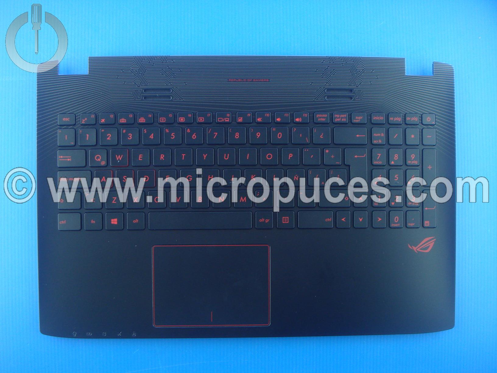 Clavier + plasturgie de dessus pour ASUS GL552JX QWERTY