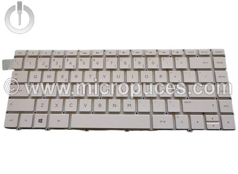 Clavier AZERTY blanc pour HP Spectre 13-af