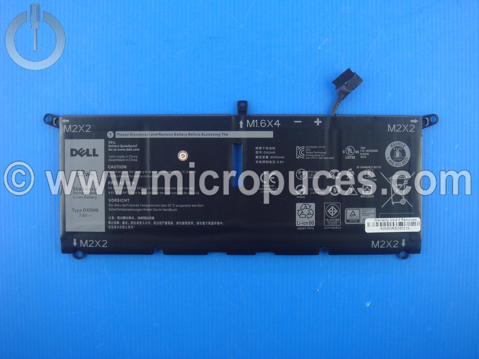 Batterie pour DELL XPS 13 (7390 9370 9380 )