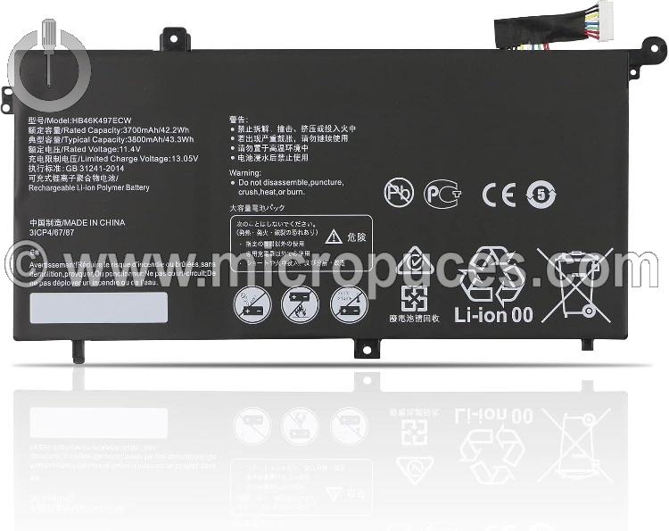 Batterie Compatible pour HUAWEI Matebook D15 2018