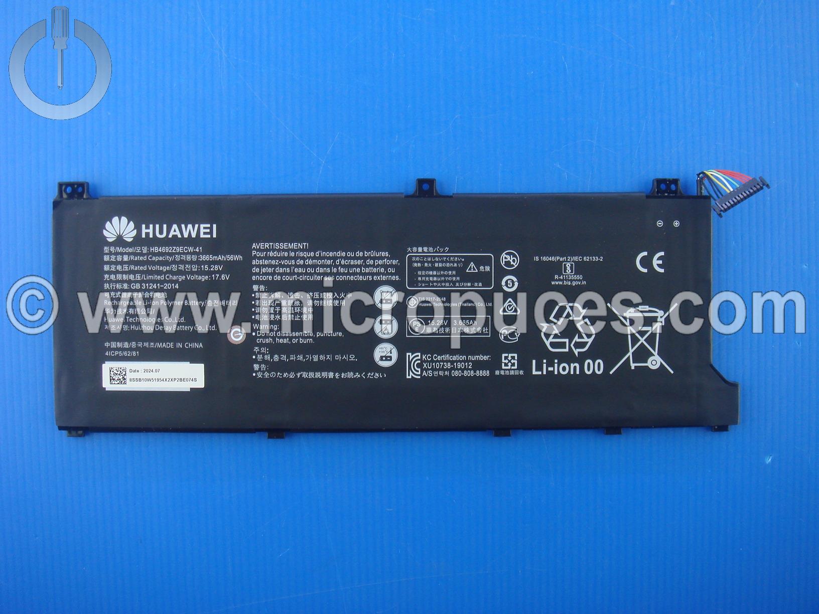 Batterie de remplacement pour Huawei MateBook D14 HB4692Z9ECW-22A