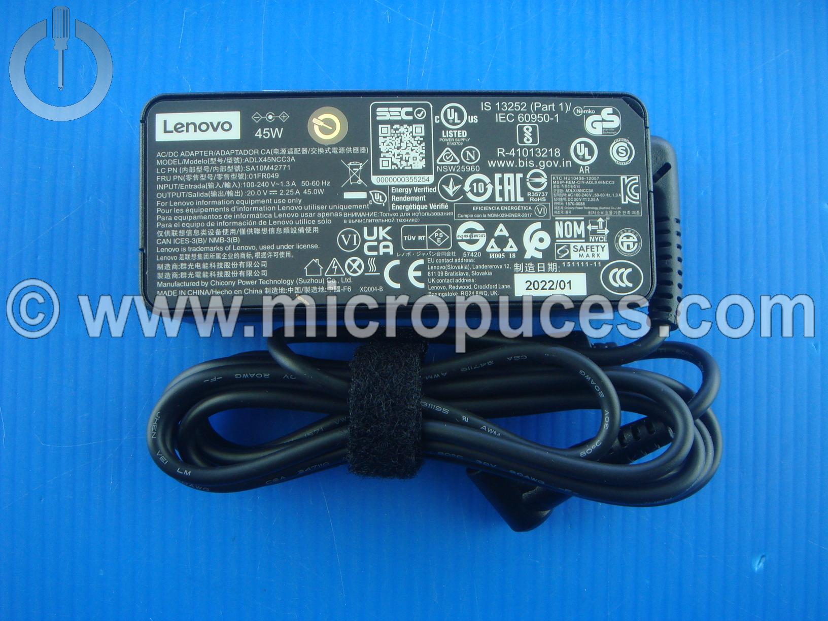 Chargeur pour Lenovo IdeaPad 1 14IGL7