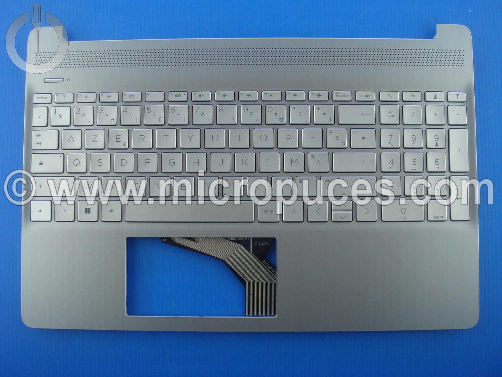 Clavier + plasturgie gris silver AZERTY pour HP Pavilion 15T-DY