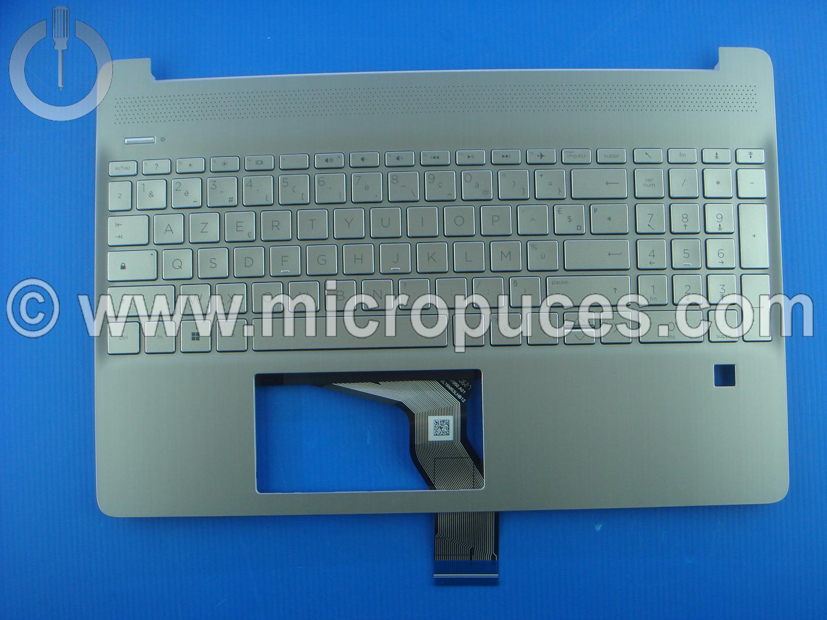 Clavier + plasturgie gris silver AZERTY pour HP Pavilion 15S-EQ