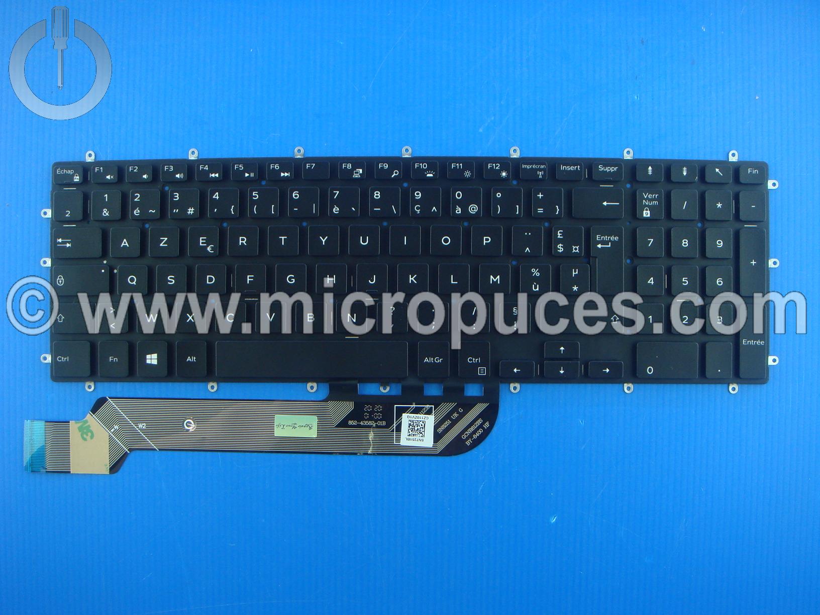 Clavier AZERTY pour DELL G3 15 rtro clair