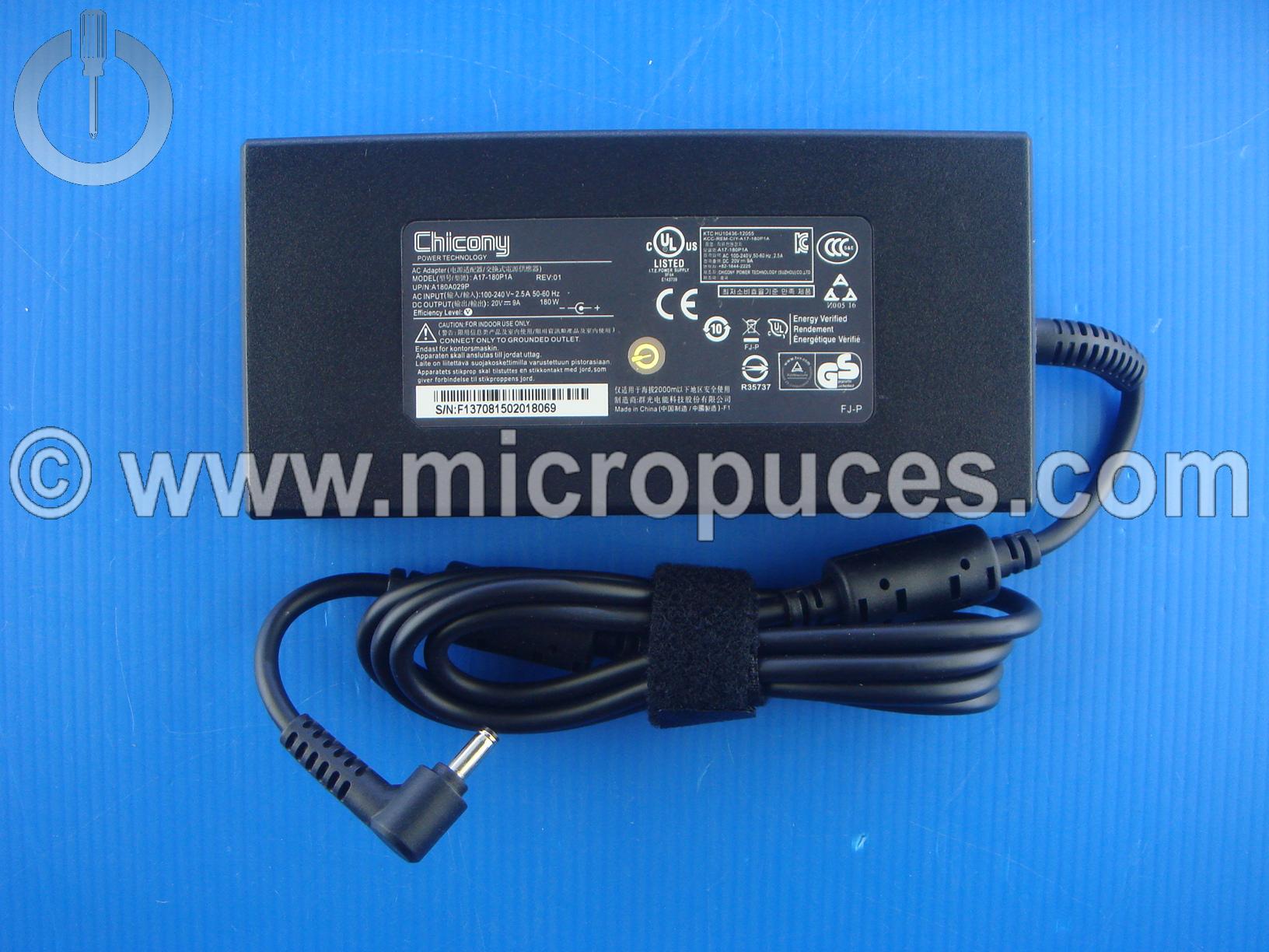 Chargeur Compatible 20V 9A 180W MSI