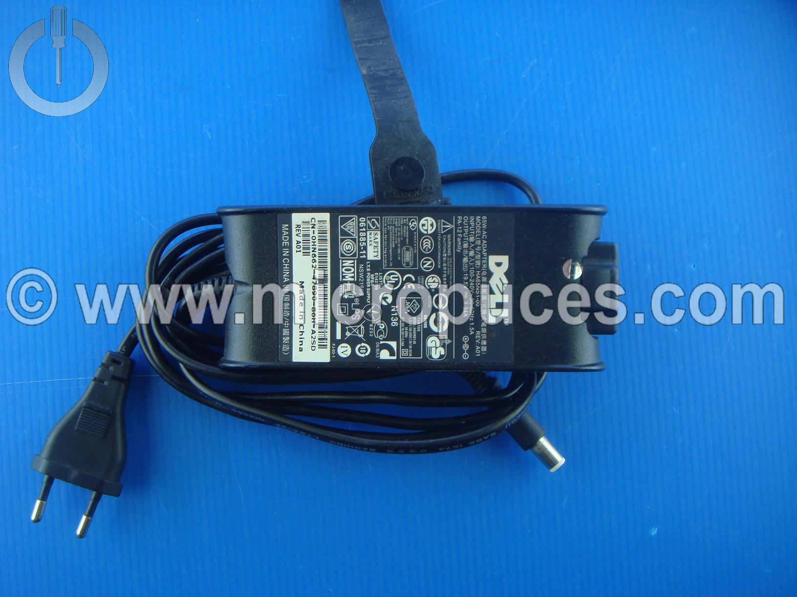 Chargeur Alimentation 19,5V 3.34A pour DELL PA-12
