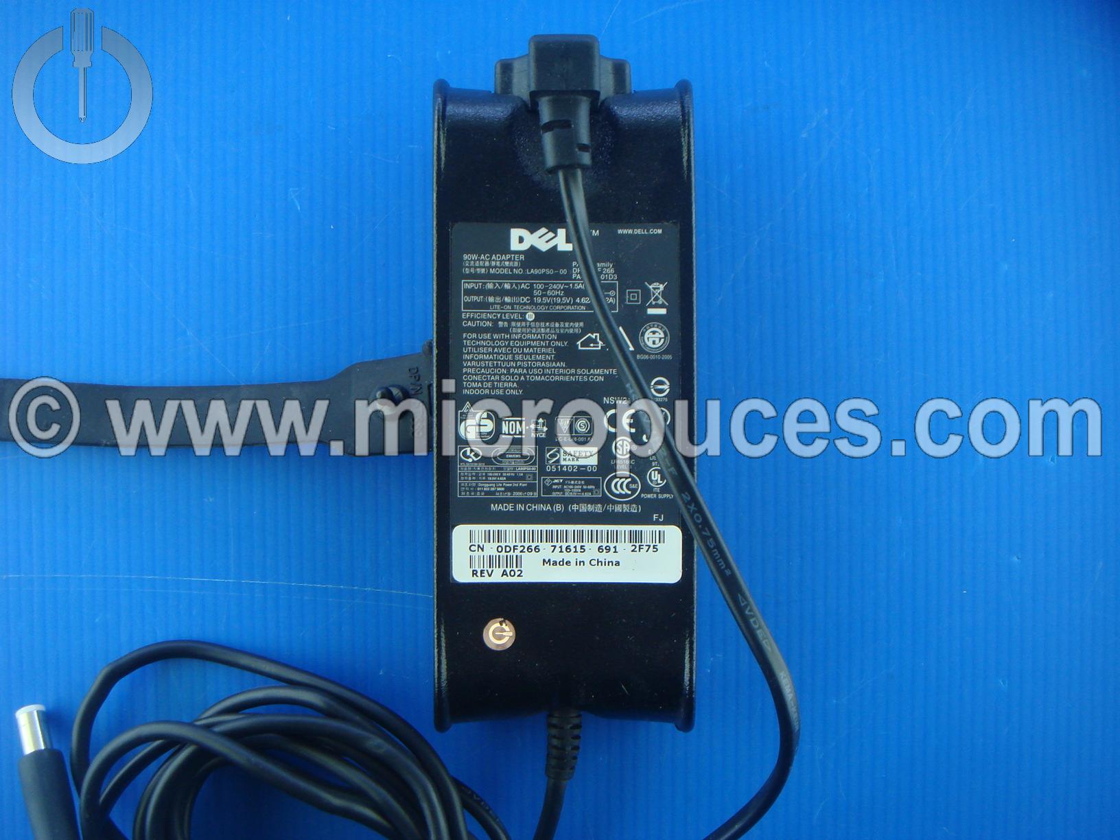 Chargeur Alimentation 19V 4.62A pour DELL PA-10