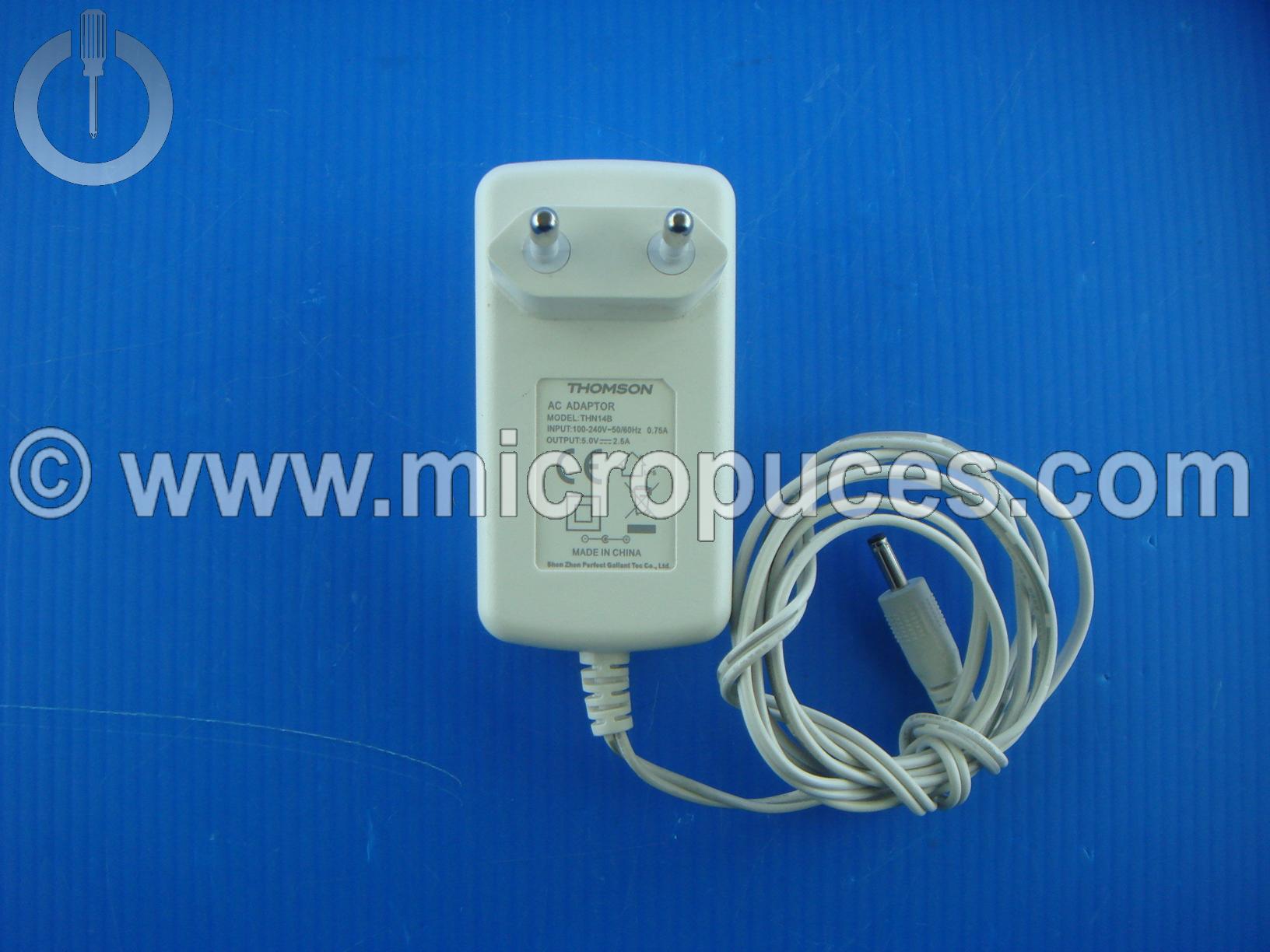 Chargeur Alimentation 5V 2.5A pour Archos Arnova Memup Thomson... (embout 3.5mm)