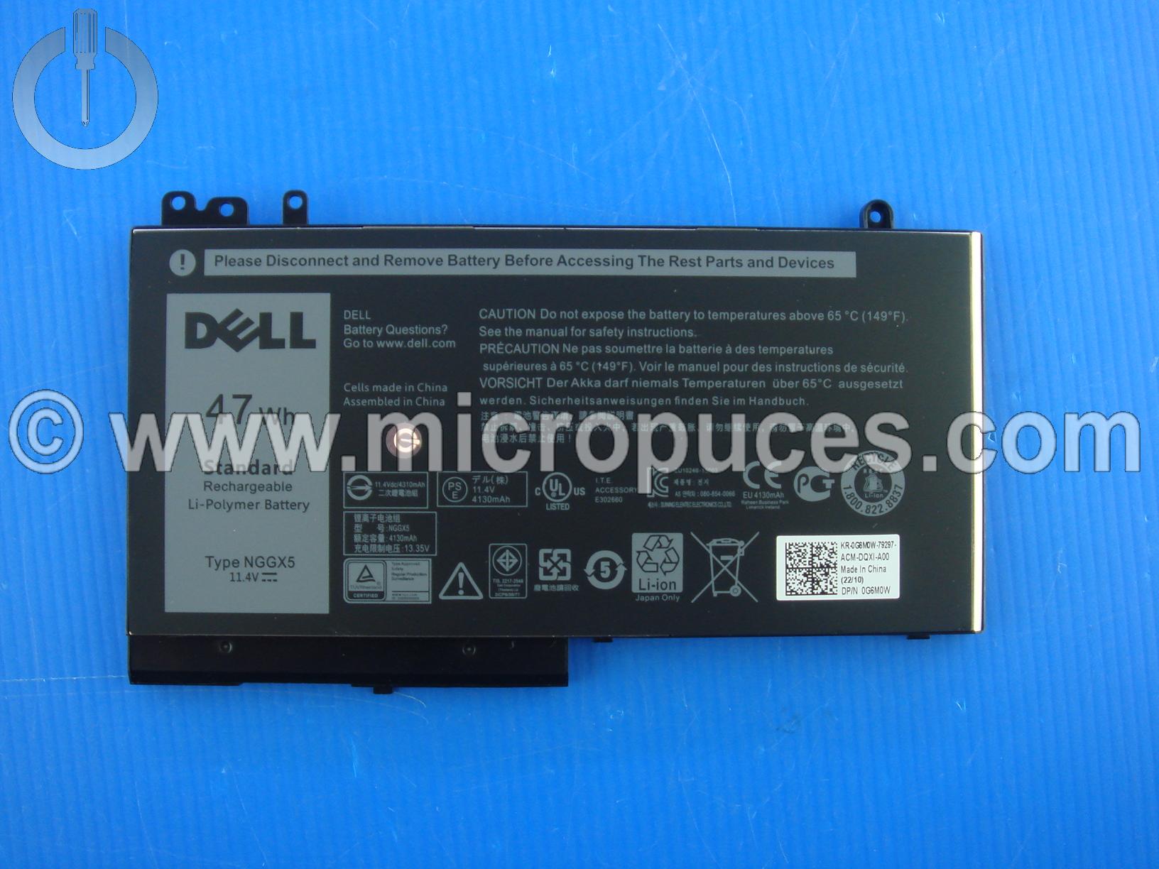 Batterie d'origine pour DELL Latitude E5270