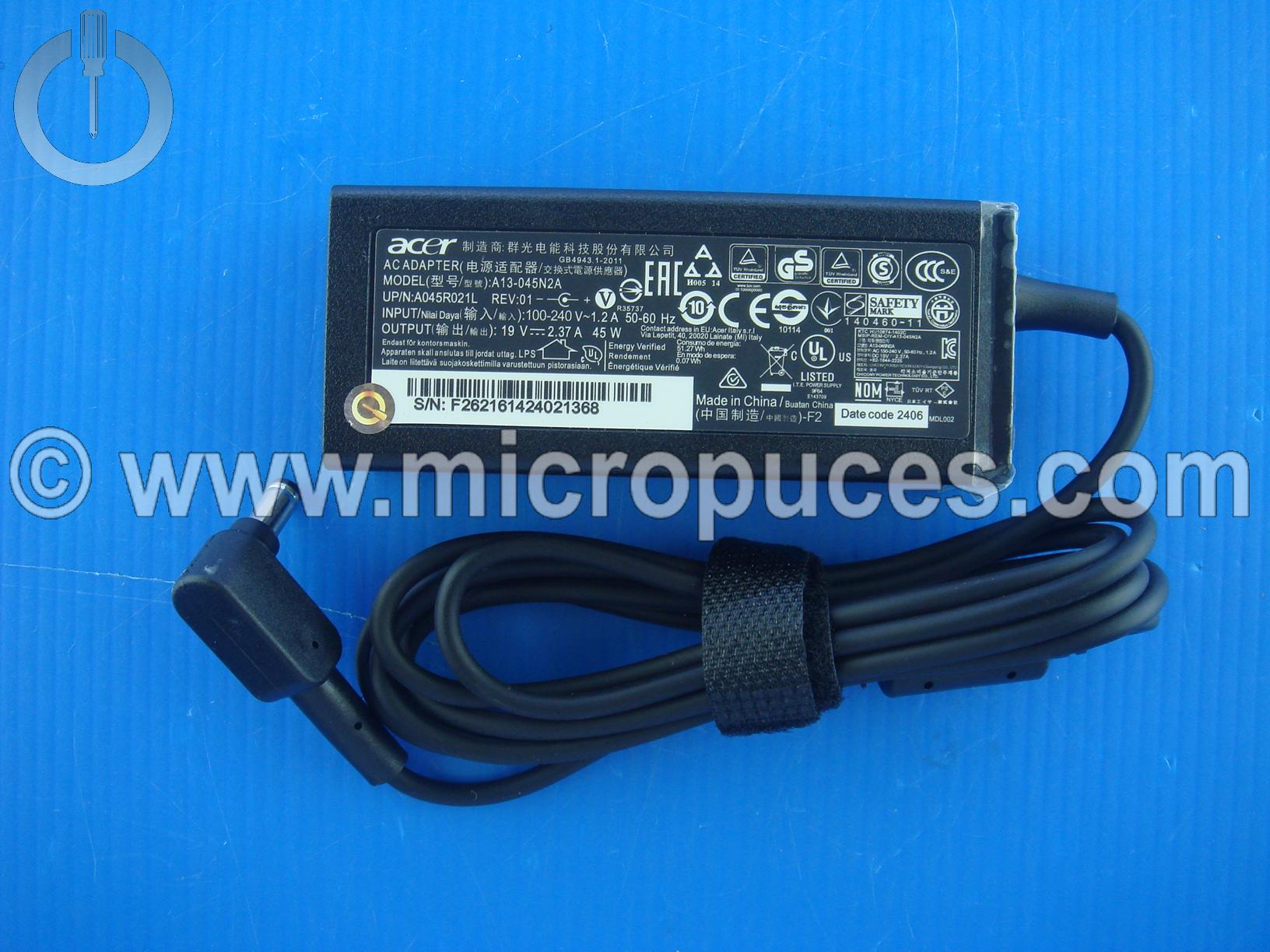 Chargeur pour ACER E5 ES1