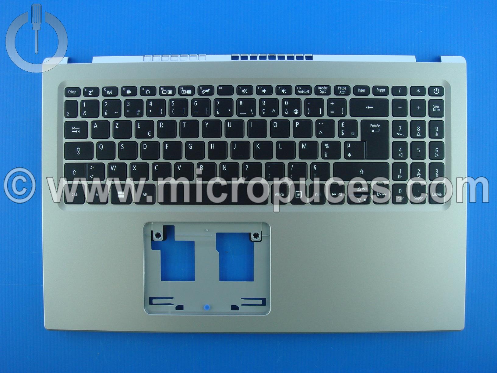 Clavier + plasturgie silver pour Acer Aspire A315-58