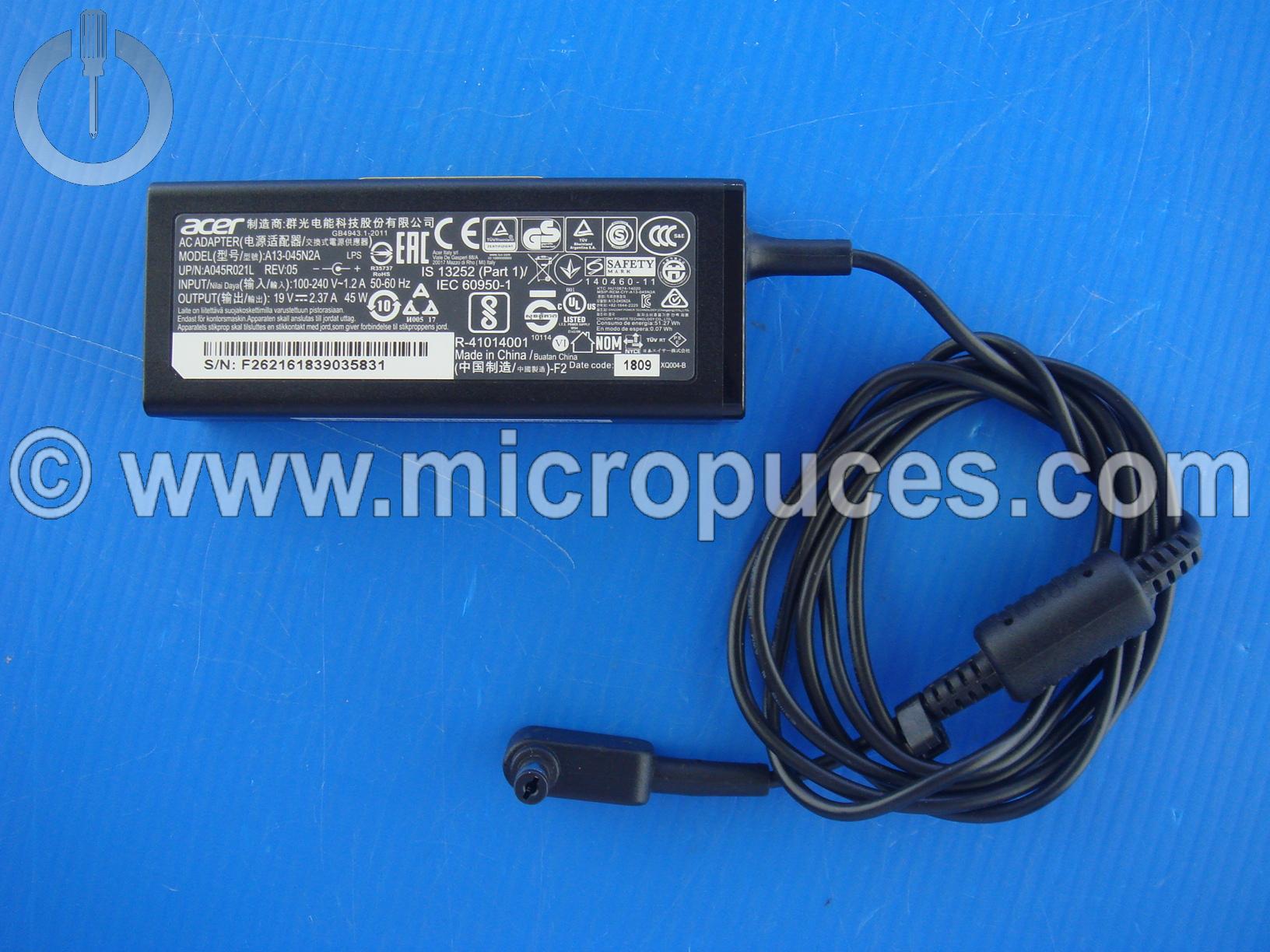 Chargeur Alimentation 45W pour ACER