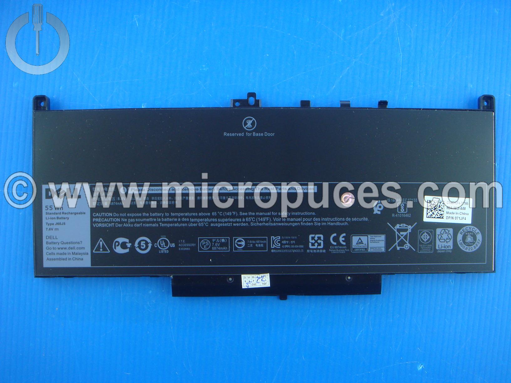 Batterie d'origine pour DELL Latitude E7270 ou 7470