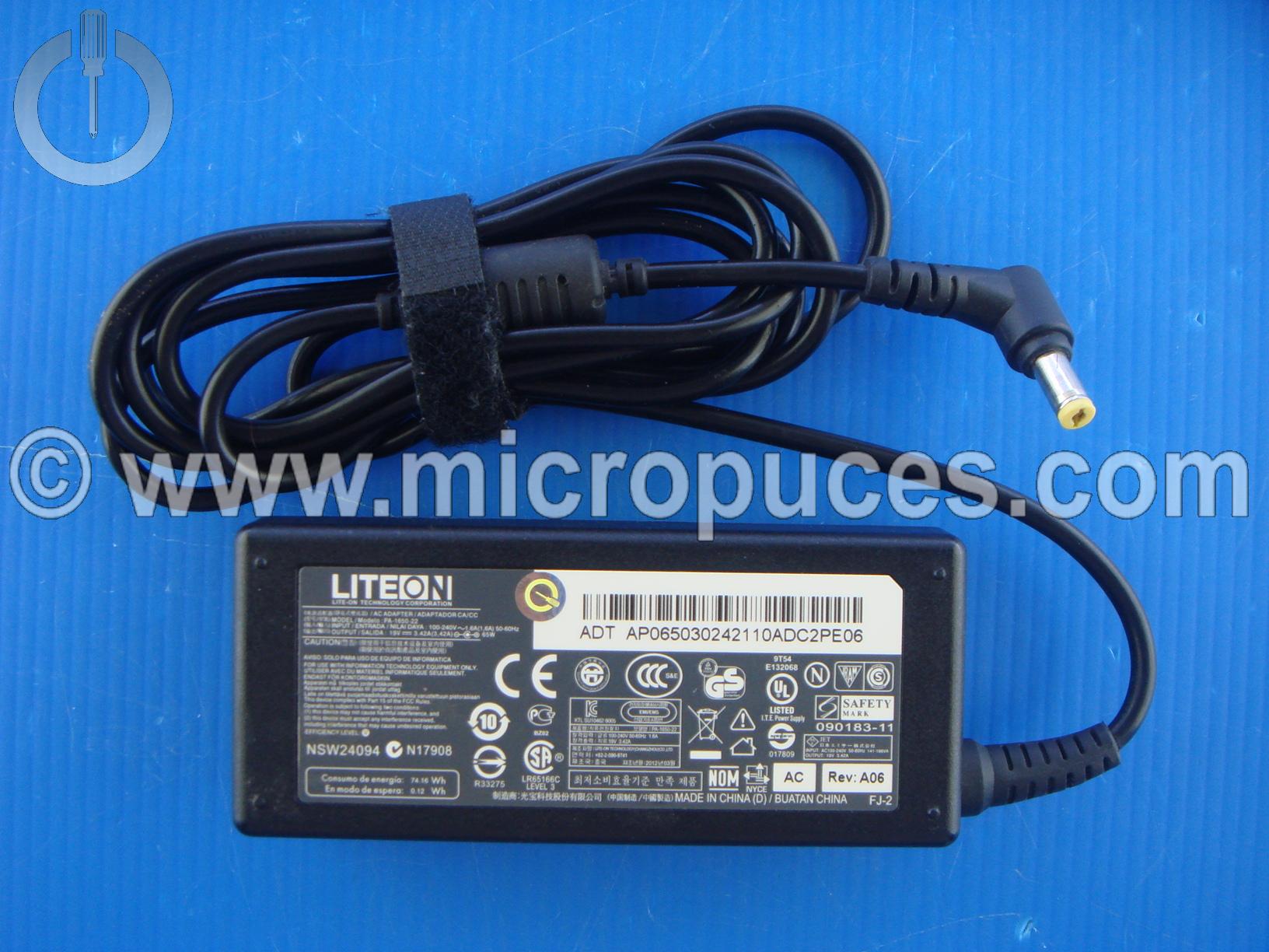 Chargeur Alimentation ACER 19V 3.42A ADP-65