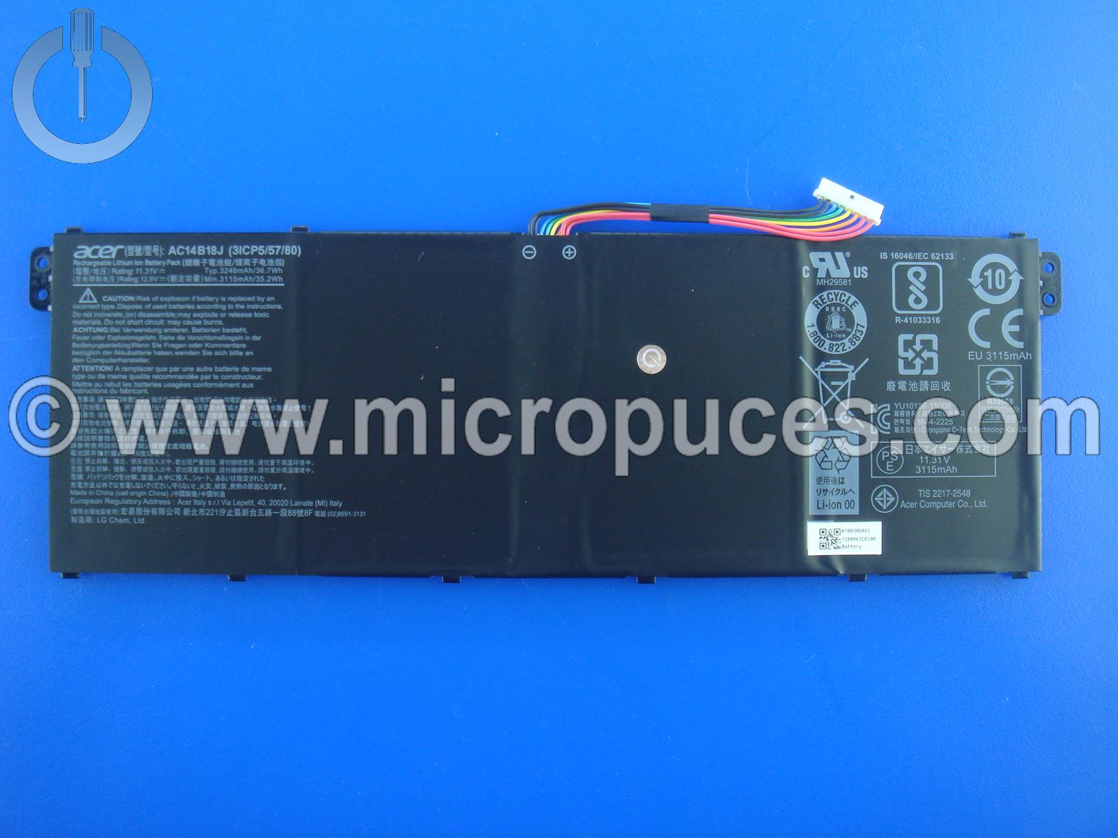 Batterie 11.4v pour ACER ES1-512 V3-371