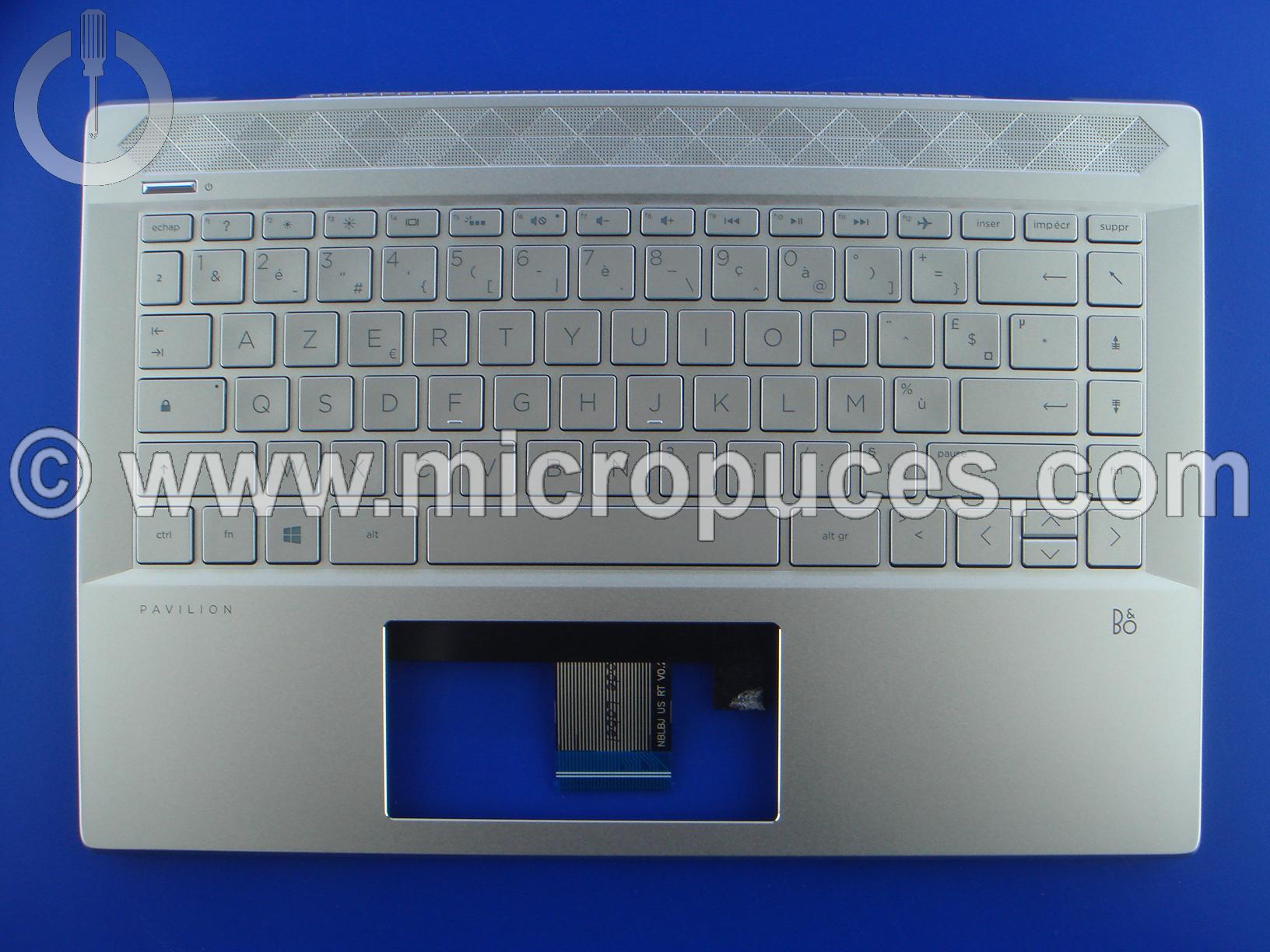 Clavier + plasturgie du dessus grise pour HP 14-CE