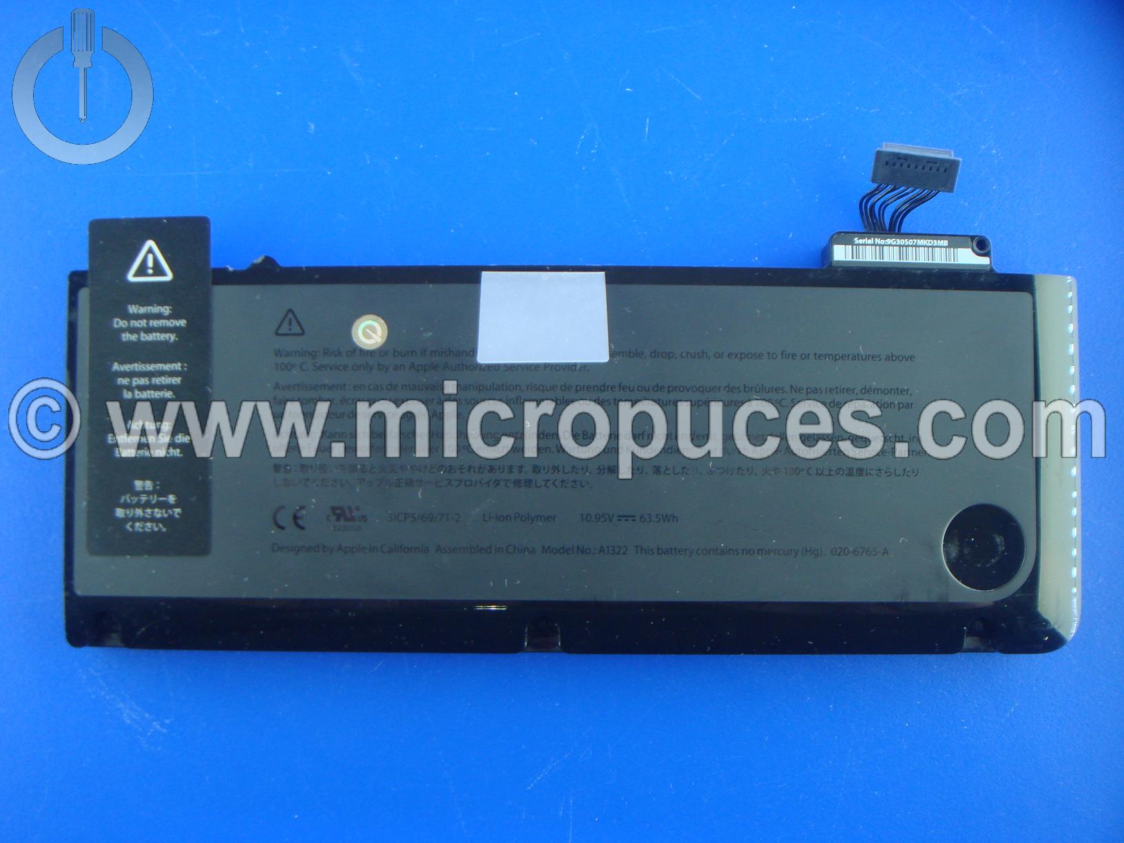 Batterie pour APPLE Macbook unibody 13" A1278